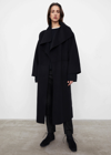 TOTÊME SIGNATURE WOOL CASHMERE COAT BLACK