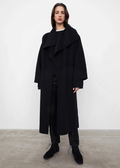 Totême Signature Wool Cashmere Coat Black