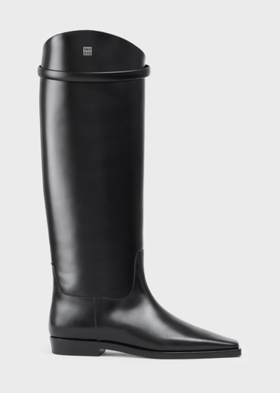 TOTÊME LEATHER RIDING BOOTS BLACK