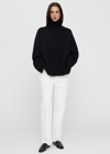 Totême Oversized Wool-blend Turtleneck Sweater In Black
