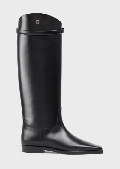 TOTÊME LEATHER RIDING BOOTS BLACK