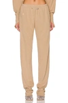 Sami Miro Vintage Tapered Organic Hemp And Cotton-blend Jogging Bottoms In Taupe