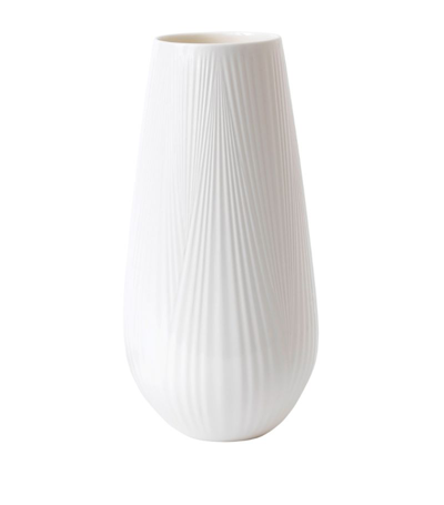 Wedgwood White Folia Tall Vase (30cm)