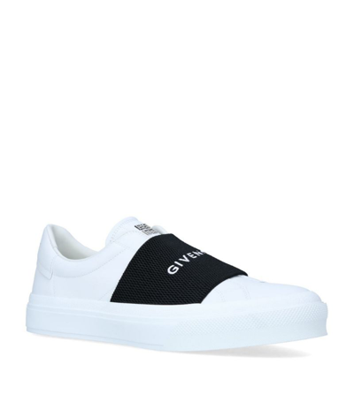 Givenchy Leather City Court Sneakers In Bianco