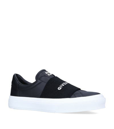 Givenchy Leather City Court Sneakers In Black