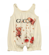 GUCCI KIDS LOGO CAT PRINT PLAYSUIT