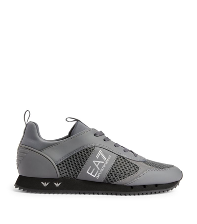 Ea7 Mesh-panel Lifestyle Sneakers In Grey