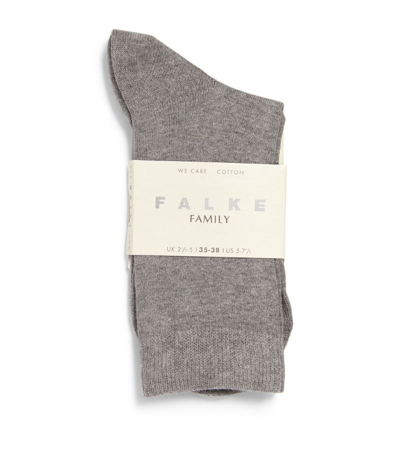 Falke Cotton Family Socks In Grey