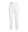 PESERICO COTTON-RICH SLIM TROUSERS
