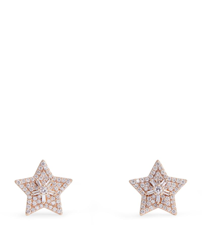Bee Goddess Rose Gold And Diamond Sirius Star Earrings