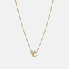 Coach Signature Crystal Cluster Necklace In Beige