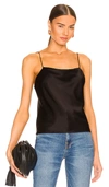 Alice And Olivia Harmon Draped Satin And Stretch-crepe Thong Bodysuit In Black
