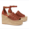 TORY BURCH BASKET-WEAVE ESPADRILLE WEDGE