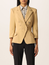 Elisabetta Franchi Double-breasted Jacket In Camel