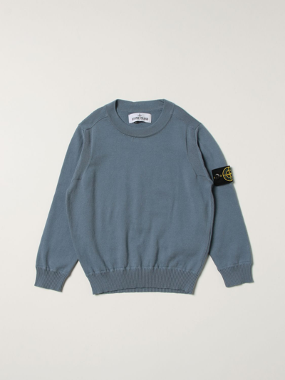 Stone Island Junior Kids' Cotton Jumper In Blue 1