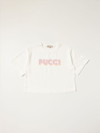 Emilio Pucci Kids' Logo T-shirt In White