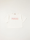 Pucci Kids' Logo T-shirt In White