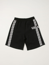 Young Versace Kids' Versace Young Cotton Shorts With Logo In Black
