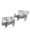 CUFFLINKS, INC MEN'S OX & BULL TRADING CO. STERLING SILVER BULL CUFFLINKS