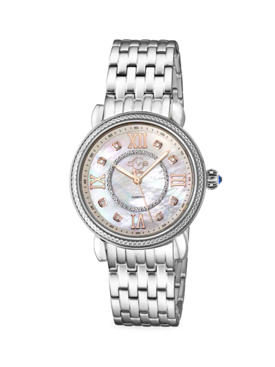 Gv2 Women's Marsala Stainless Steel & Diamond Swiss Bracelet Watch In Neutral