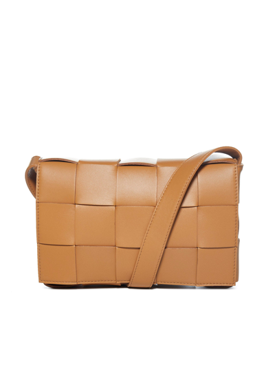 Bottega Veneta Casette Strapped Shoulder Bag In Brown