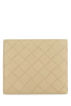 Bottega Veneta Intreciatto Woven Leather Bifold Wallet In Porridge Silver