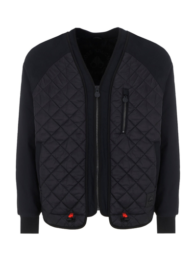 Moose Knuckles Diamond-quilted Puffer Jacket In Black