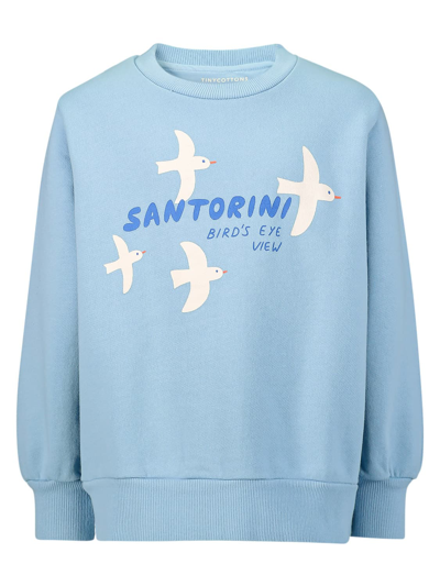 Tinycottons Kids Blue Santorini Birds Sweatshirt