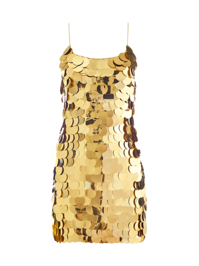 Alice And Olivia Embellished Contessa Mini Dress In Gold | ModeSens