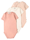 Bonpoint Pink & Ivory Cotton Bodyvests (3 Pack) In Rosa
