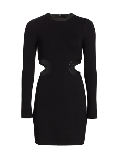Staud Women's Mini Long Sleeve Dolce Dress In Black