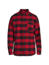 Palm Angels Classic-logo Checked Overshirt In Red White