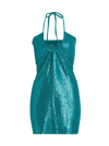 Dodo Bar Or Tal Sequined Minidress In Turquoise