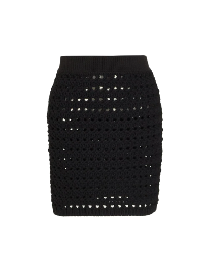 Max Mara Women's Rostov Cotton Knit Mini Skirt In Black