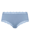 Hanro Cotton Lace Hipster In Blue Moon