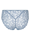 Hanro Luxury Moments Lace-back Hi-cut Brief In Blue Moon