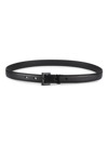 Saint Laurent Tonal Ysl Monogram Leather Belt In Black