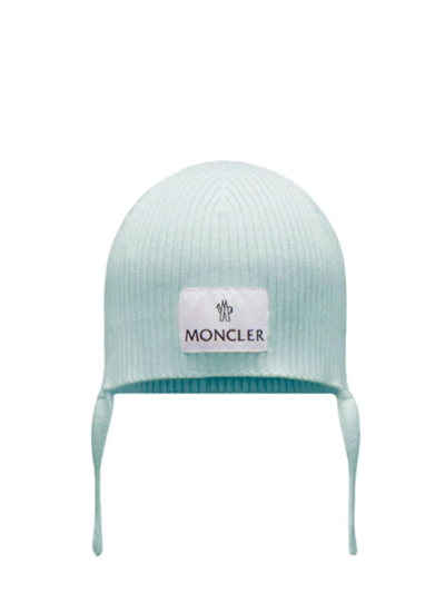 Moncler Uni Cotton Hat In Blue