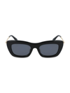 Lanvin Babe 51mm Rectangular Sunglasses In Black