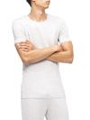 Calvin Klein Ultra-soft Modern Lounge Crewneck T-shirt In Grey Heather