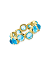 IPPOLITA WOMEN'S 18K GOLD LOLLIPOP SWISS BLUE TOPAZ RING