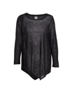 Nic + Zoe Petite Featherweight Angle Sweater In Black Onyx