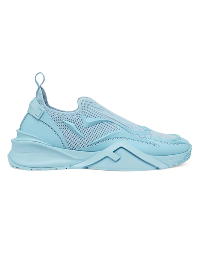 Fendi Flow Mesh Sneakers In Bleu Clair