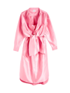 Rosie Assoulin Bustino Waist Tie Shirtdress In Starfish Pink