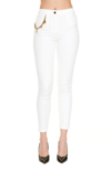 Elisabetta Franchi Charm Detail Skinny Jeans In White