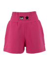 Chiara Ferragni Fuchsia Cotton Eye Star Shorts In Fandango
