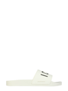 Dsquared2 Logo-print Open-toe Slides In Bianco