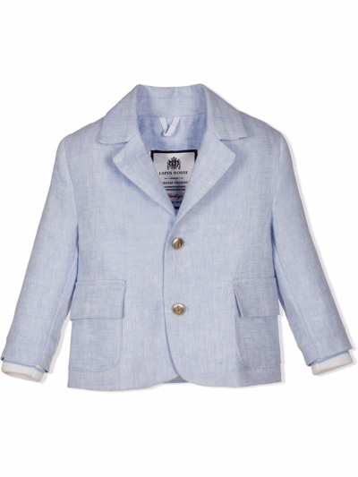 Lapin House Babies' Single-breasted Eco Linen Blazer In Blue