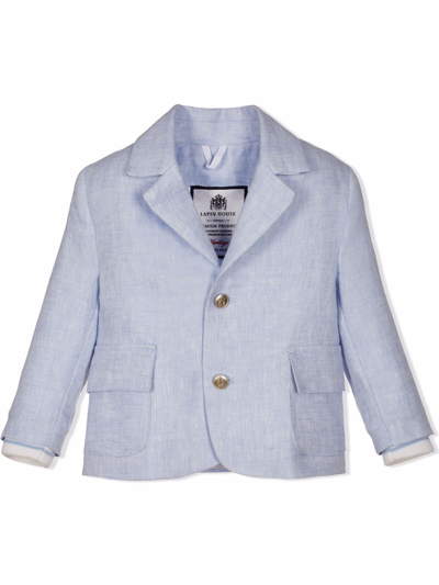 Lapin House Kids' Single-breasted Eco Linen Blazer In Blue
