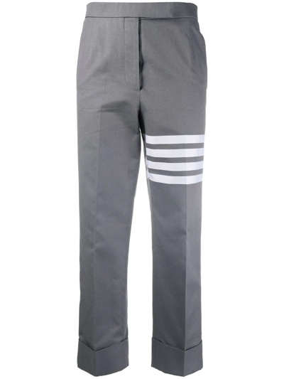 Thom Browne Grey 4-bar Stripe Tailored Trousers